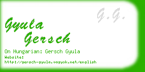 gyula gersch business card